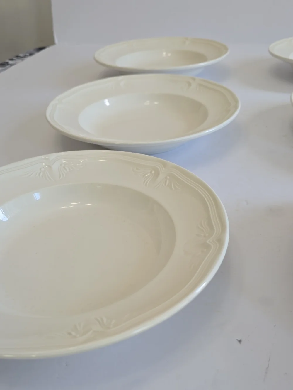 Villeroy & Boch Set Of 6 Cortina 2700 Soup/Pasta Bowls Vitro Porcelain White